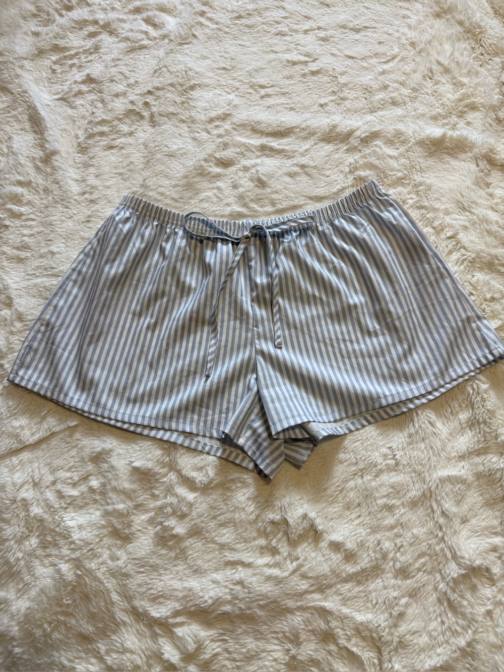 Blue & White Striped Women's Sleep/ Lounge Shorts
